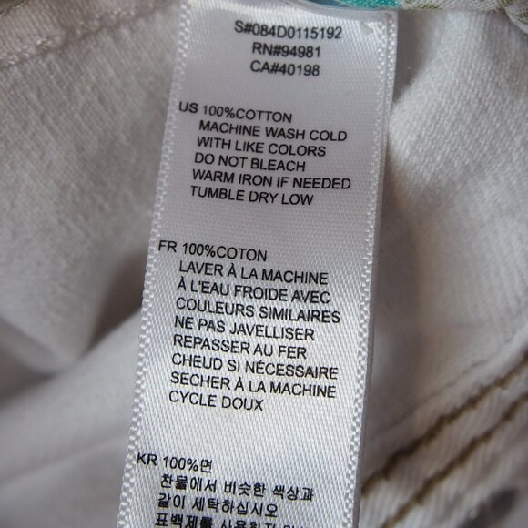 Forever 21 Distressed White Cropped Denim Jacket, Long sleeved, Size L - Picture 8 of 16